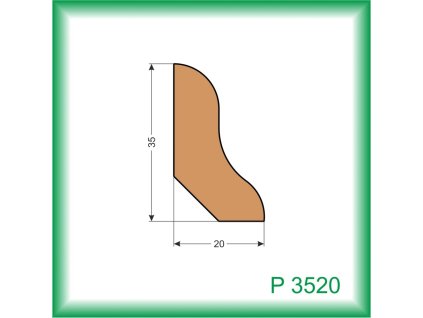 Podlahové lišty P 35x20mm