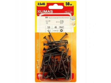 BGD 3.5x45mm-50ks-skrutky-sadrokartón / drevo