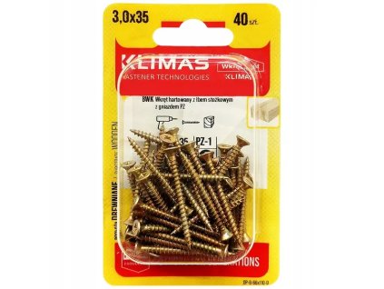 BWK 3x35mm-40ks-skrutky do drevo-krížové