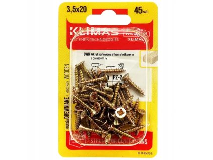 BWK 3.5x20mm-45ks-skrutky do drevo-krížové