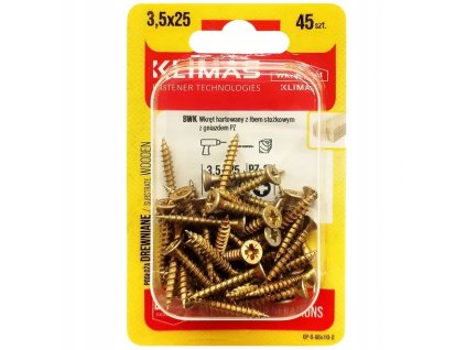 BWK 3.5x25mm-45ks-skrutky do drevo-krížové