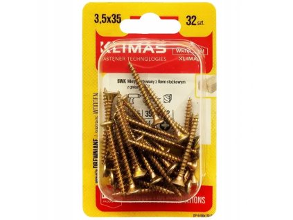 BWK 3.5x35mm-32ks-skrutky do drevo-krížové