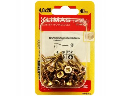 BWK 4x20mm-40ks-skrutky do drevo-krížové