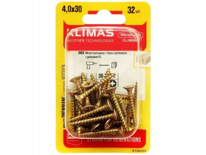 BWK 4x30mm-32ks-skrutky do drevo-krížové
