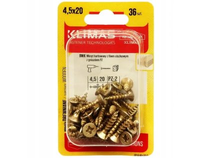 BWK 4.5x20mm-36ks-skrutky do drevo-krížové