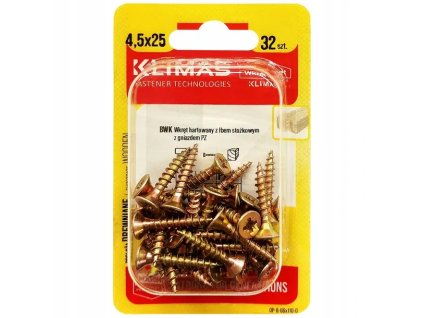 BWK 4.5x25mm-32ks-skrutky do drevo-krížové