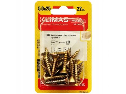 BWK 5x25mm-22ks-skrutky do drevo-krížové