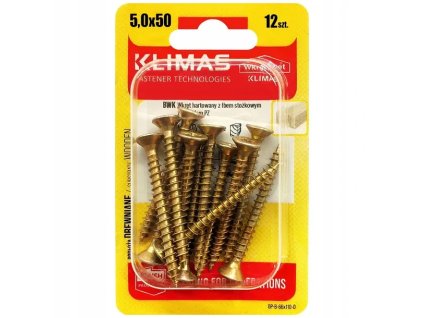 BWK 5x50mm-12ks-skrutky do drevo-krížové
