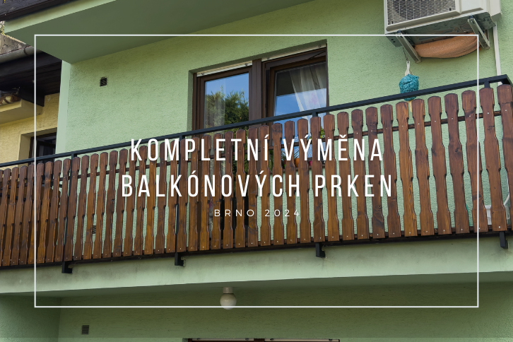 Kompletní výměna balkónových planěk s ochranou Estetik Profi v odstínu ořech
