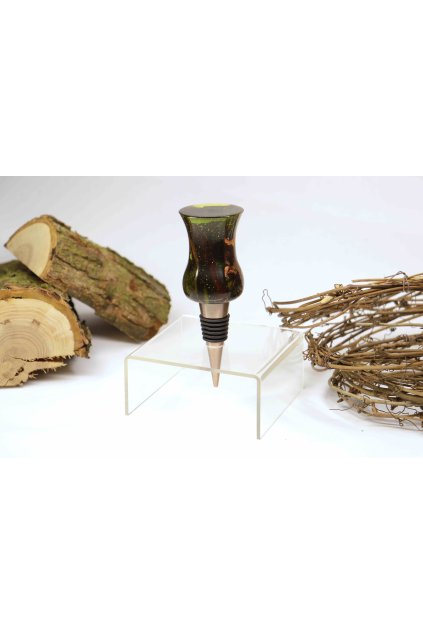 Zátka na víno ZVP011 Ořechové dřevo a pryskyřice