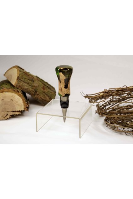 Zátka na víno ZVP018 Ořechové dřevo a pryskyřice