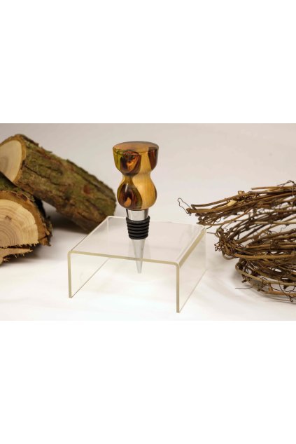 Zátka na víno ZVP021 Ořechové dřevo a pryskyřice