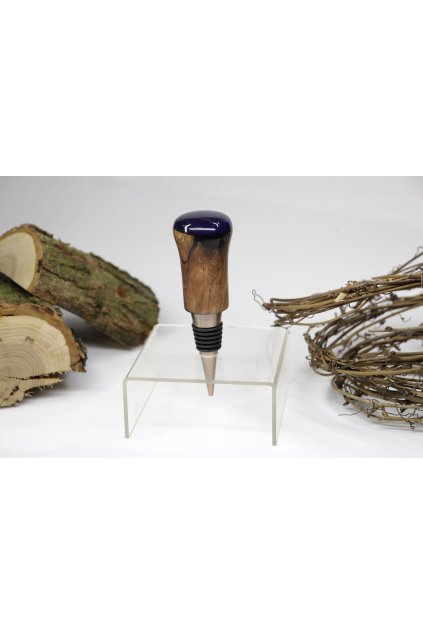 Zátka na víno ZVP027 Ořechové dřevo a pryskyřice