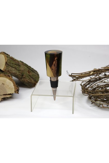 Zátka na víno ZVP036 Ořechové dřevo a pryskyřice