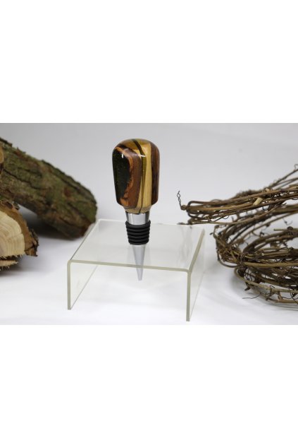 Zátka na víno ZVP040 Ořechové dřevo a pryskyřice