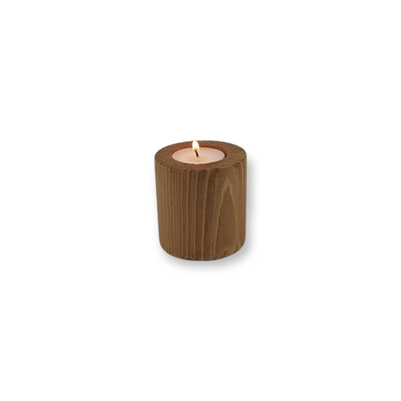 Drevený svietnik na čajové sviečky - Artur mini Farba: Pínia