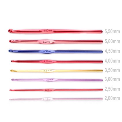 Häkelnadel Stärke 2 - 5,5 (Varianta 3,5 zufällige Farbe, Balení 1 Stück)