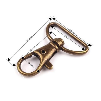 Metall-Drehkarabiner, Durchzug 25 mm (Varianta 1 Nickel, Balení 5 Stück)