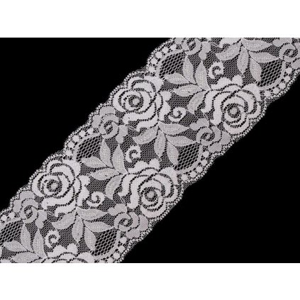 Spitze elastisch Breite 80-100 mm (Varianta 1 (100 mm) weiß, Balení 1 M)