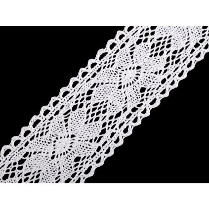 Klöppelspitze/Einsatzspitze aus Baumwolle, Breite 55 mm (Varianta 1 weiß, Balení 13.5 M)