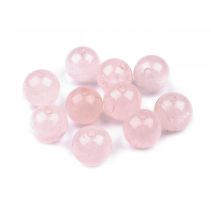 Rosenquarz, Mineralperlen, Ø 10 mm (Varianta Rosenquarz, Balení 38 Stück)