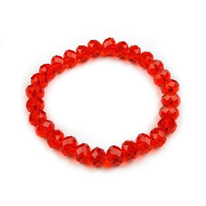 Armband elastisch mit geschliffenen Perlen (Varianta 8 (26) schwarz, Balení 1 Stück)