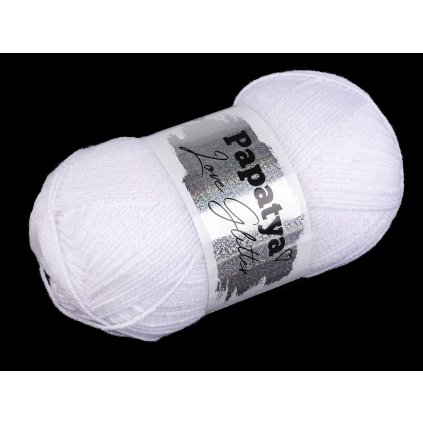 Strickgarn Papatya Love Glitter 100 g (Varianta 1 (1000) weiß AB, Balení 1 Stück)