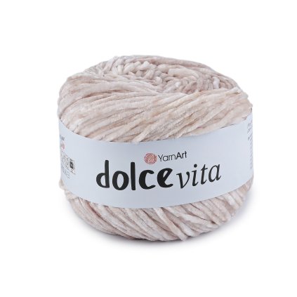 Chenille-Strickgarn Dolce Vita, 150 g (Varianta 1 (3407) hellbeige, Balení 1 Stück)