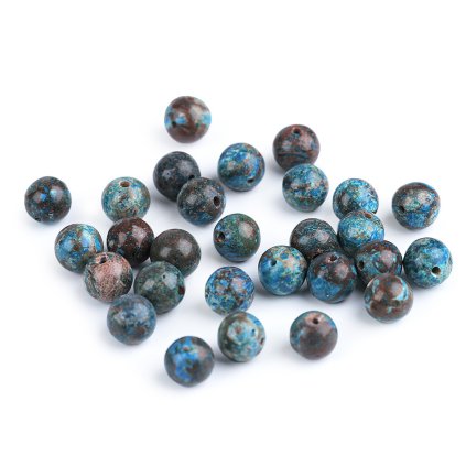 Synthetischer Chrysokoll, Mineralperlen, Ø 8 mm (Varianta Chrysokol, Balení 10 Stück)