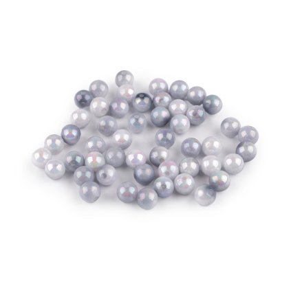 Kunststoffperlen mit Meerjungfrau-Effekt, Ø 8 mm (Varianta 1 hell-créme, Balení 20 g)