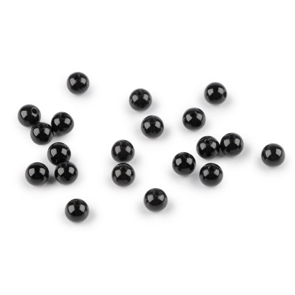 Synthetischer Onyx, Mineralperlen, Ø 4 mm (Varianta Onyx, Balení 20 Stück)