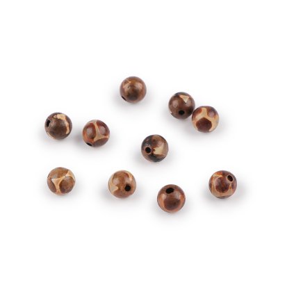 Synthetischer Dzi-Achat, Mineralperlen, Ø 6 mm (Varianta Achat, Balení 10 Stück)