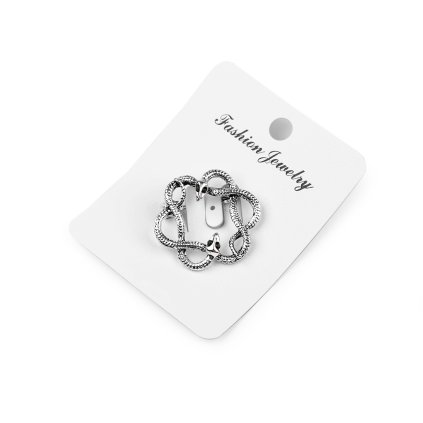 Brosche Schlange (Varianta platine, Balení 1 Stück)