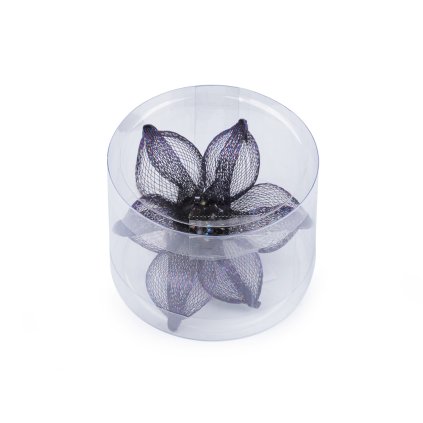 Metallbrosche mit geschliffenen Steinchen Ø 7,5 cm (Varianta 1 Bordeaux, Balení 1 Stück)