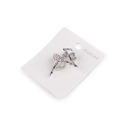 Brosche mit geschliffenen Steinchen Ballerina (Varianta 1 Crystal AB, Balení 1 Stück)