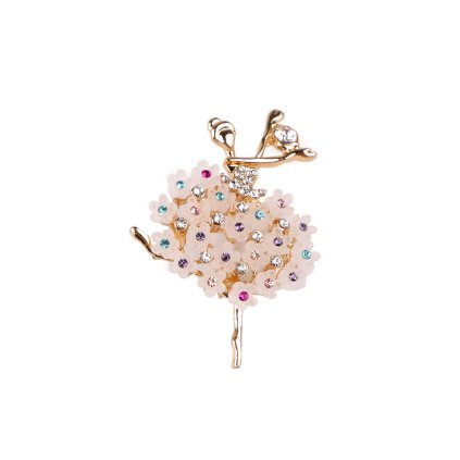 Brosche mit geschliffenen Steinchen Ballerina (Varianta 3 Colorado Topaz, Balení 1 Stück)