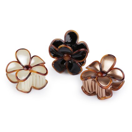 Haarklammer Blume (Varianta 1 Ecru Perlmutt, Balení 1 Stück)