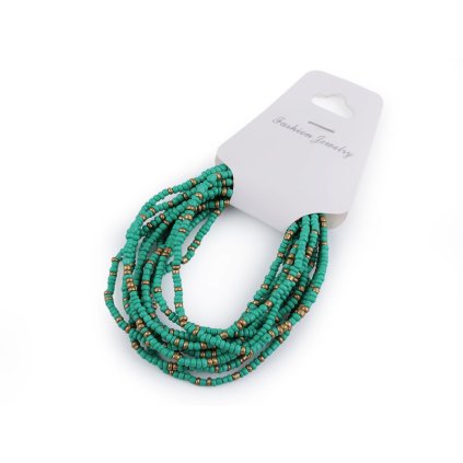 Set flexible Armbänder aus Rocailles 12 Stk. (Varianta 1 weiß gold, Balení 1 Set)