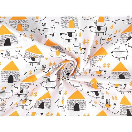 Baumwollstoff/Leinwand Bär, Mäuschen (Varianta 1 (1002t) weiß Maus, Balení 1 m)