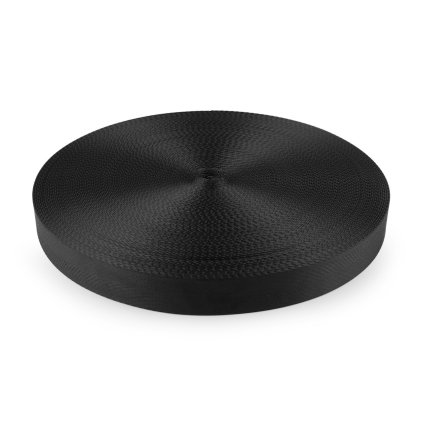 Gurtband glatt mit Glanz Breite 30 mm (Varianta schwarz, Balení 1 m)