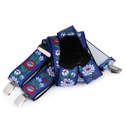 Hosenträger Folklore Breite 4 cm Länge 120 cm (Varianta 1 weiß, Balení 1 Stück)