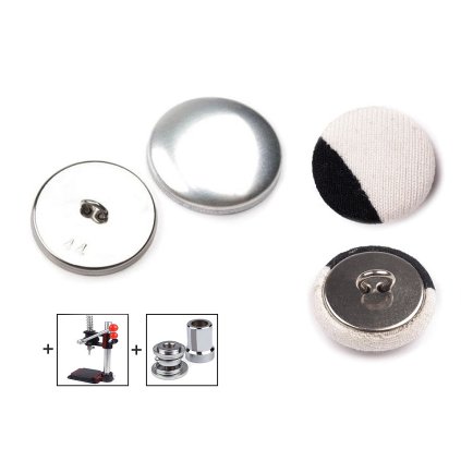 Knopf zum Beziehen Größe 44" ganz metallisch (Varianta Nickel, Balení 100 Paar)