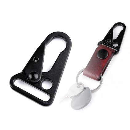 Metall Karabiner Fädelloch 25 mm (Varianta 1 Nickel, Balení 1 Stück)