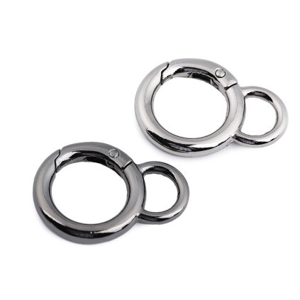 Karabiner Ring mit Öse für Handtaschen, Ø 19 mm (Varianta 1 Nickel, Balení 1 Stück)