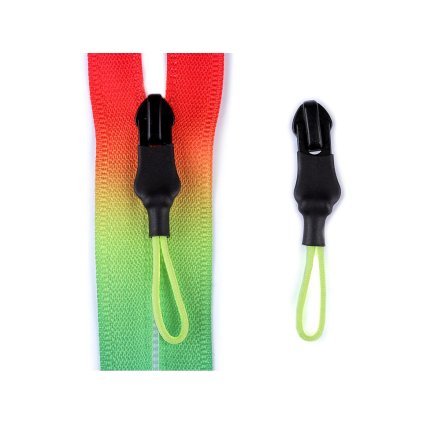 Schieber für regenbogenfarbene, verdeckte Spiralreißverschlüsse Nr. 5 (Varianta 1 schwarz, Balení 2 Stück)