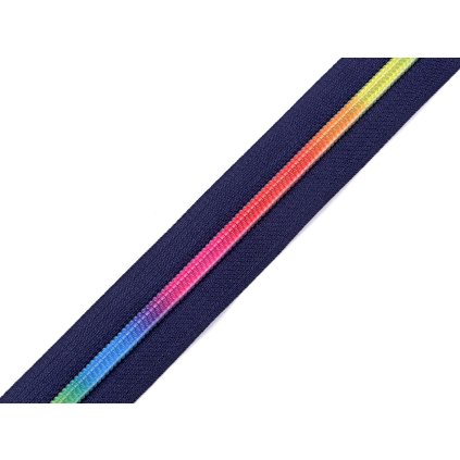 Spiralreißverschluss Nr. 5 regenbogenfarbig, Meterware (Varianta 2 schwarz, Balení 1 m)