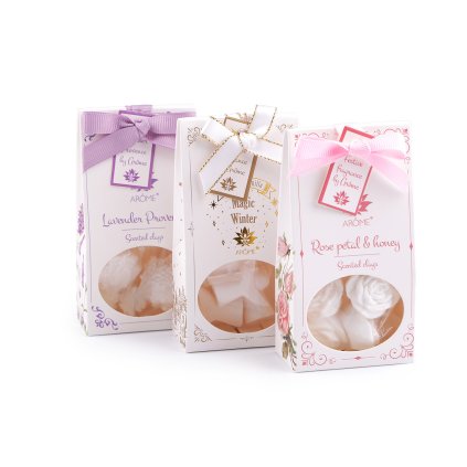 Duftdeko in Geschenkbox - Engel, Rosen, Lavendel (Varianta 10 (Holiday Time) weiß Glöckchen, Balení 1 Set)