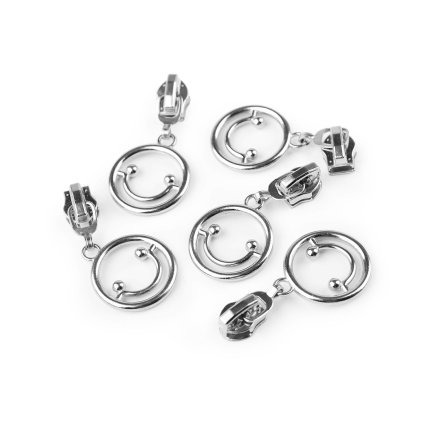 Schieber für Spiralreißverschlüsse Nr. 5 Smiley (Varianta 1 Nickel, Balení 5 Stück)