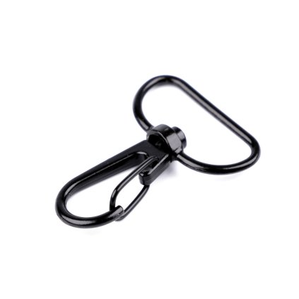 Metall-Drehkarabiner, Durchzug 25 mm (Varianta schwarz lackiert, Balení 2 Stück)