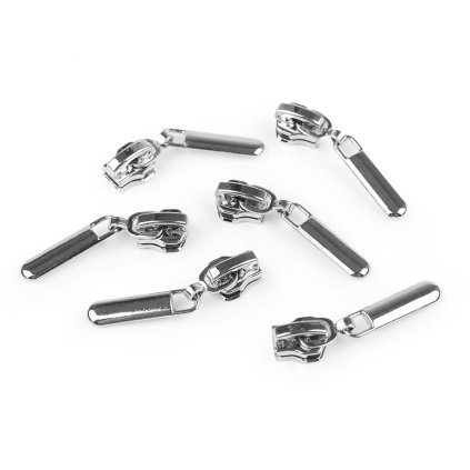 Schieber für Metallreißverschlüsse Nr. 5 dekorativ (Varianta Nickel, Balení 10 Stück)